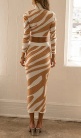 LENA ZEBRA PRINT KNIT SET