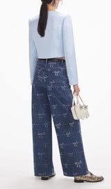 BOW PRINT JEANS