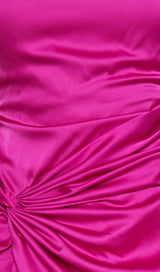 TWIST DETAIL MIDI DRESS IN FUCHSIA