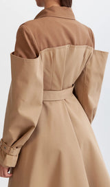 DOUBLE COMBINED TRENCH COAT