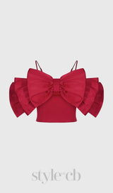 RIBBON TOP - RED