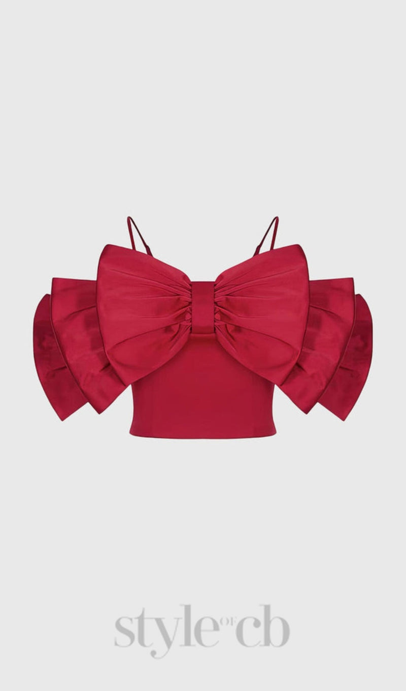 RIBBON TOP - RED