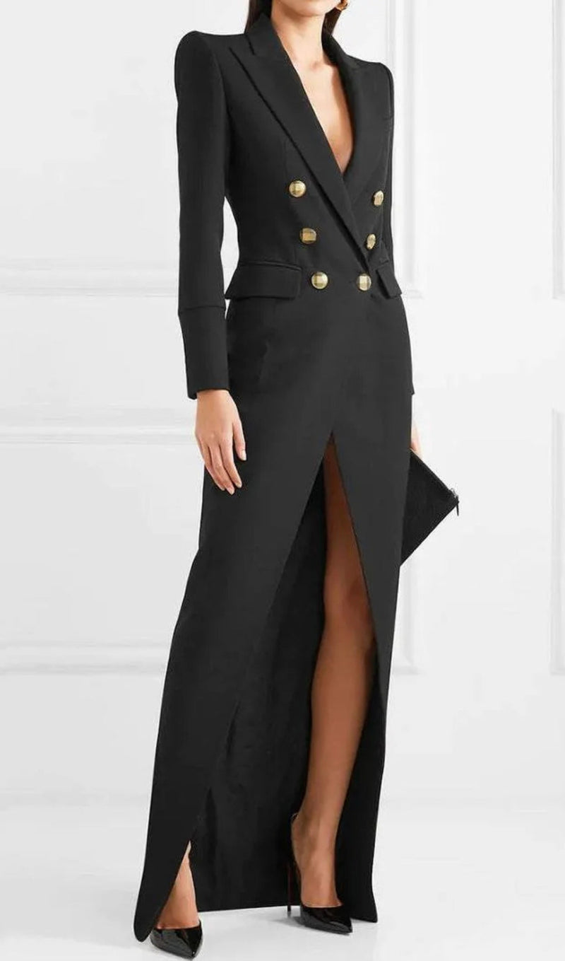 SIMONA TUXEDO MAXI BLAZER DRESS