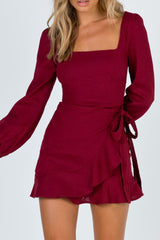 Long sleeve villa mini dress