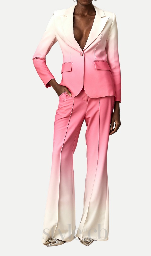 gradient blazer trousers matching set