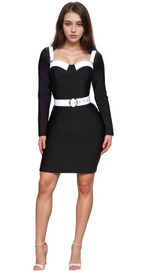 anila Bandage Mini Dress in Black