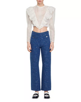 Palmira Tweed Trousers in blue