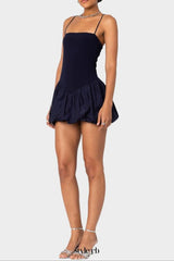 sharon bud mini dress  in navy blue