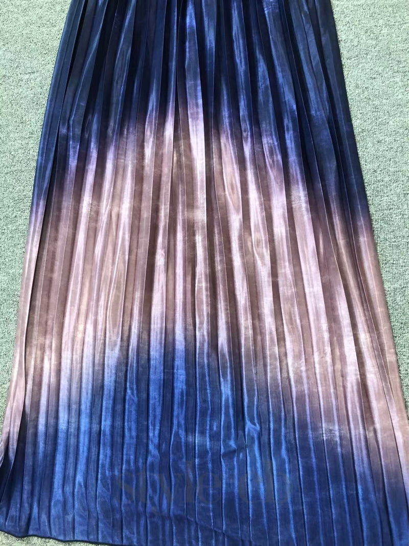 Brianna Pleated Shimmer Gown