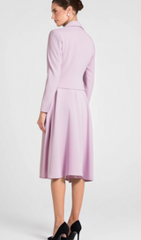CAROL PINK 3D FLORAL BLAZER ＆ HIGH WAIST MIDI SKIRT SET