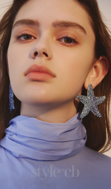 starfish diamond earrings