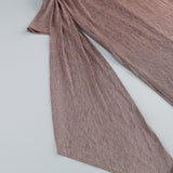 ONE SHOULDER DRAPED GLITTER BROWN CORSET OPEN BACK MAXI DRESS