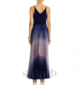 Brianna Pleated Shimmer Gown