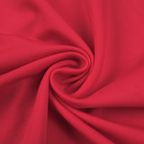 RED V-NECK LONG-SLEEVE SPLIT DRESS