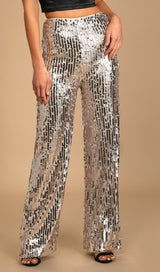 Silver Multi Sequin pants