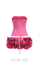 CLEGG PINK CORSET FLOWER TWO-PIECE SET