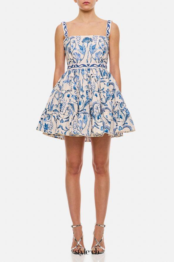 Embroidered Mini Dress