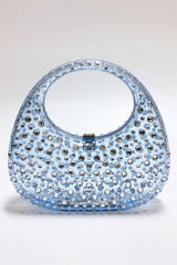 Annabel Clear Crystal Embellished Acrylic Clutch