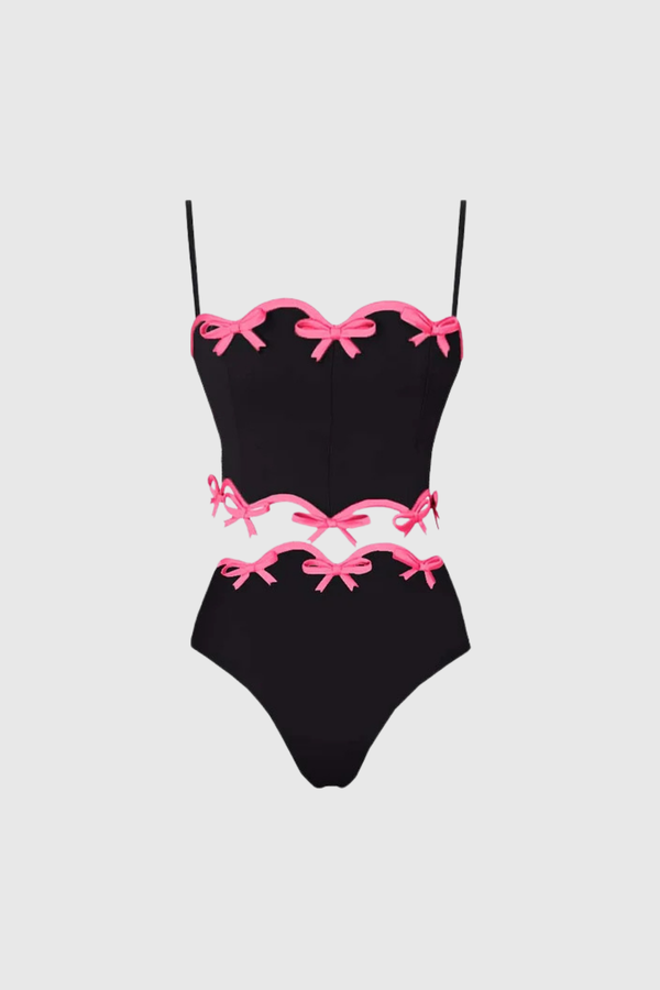 poppy Bow Spaghetti Swimwear