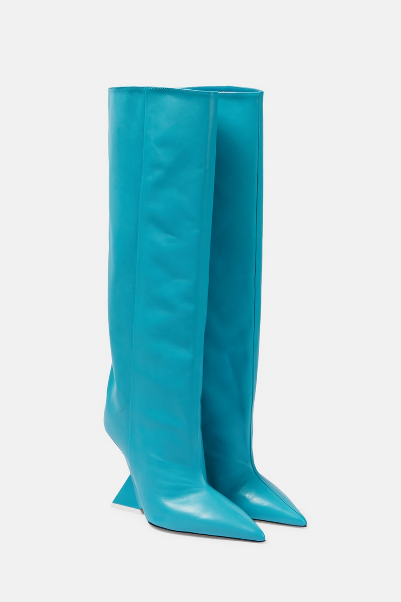 Astrid Heterotypic Knee-high Boots - Blue