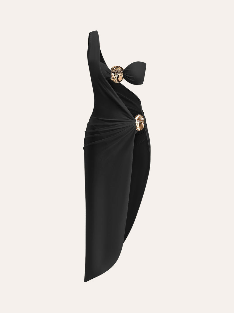 Gold Bikini Set and Stylish Pareo