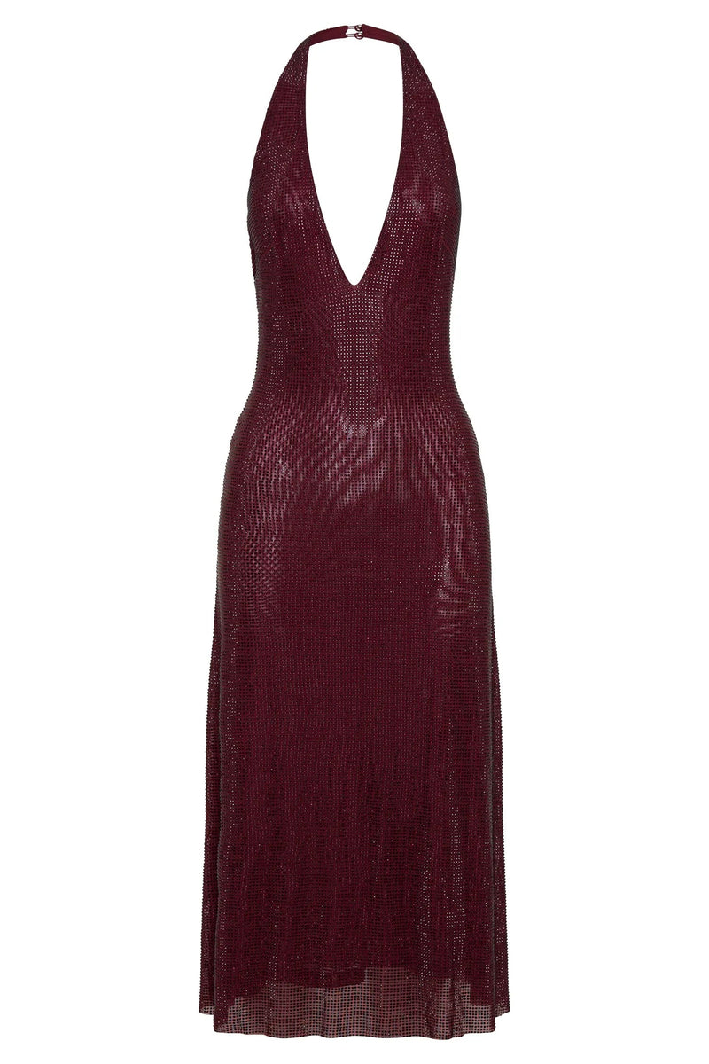 Diamond Halter Neck Midi Dress