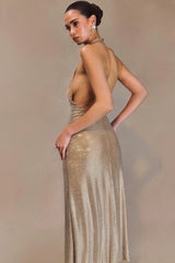 Diamond Halter Neck Midi Dress