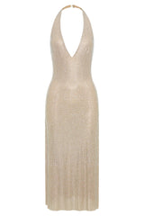 Diamond Halter Neck Midi Dress