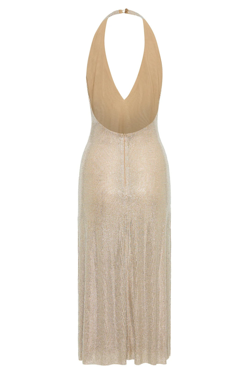 Diamond Halter Neck Midi Dress
