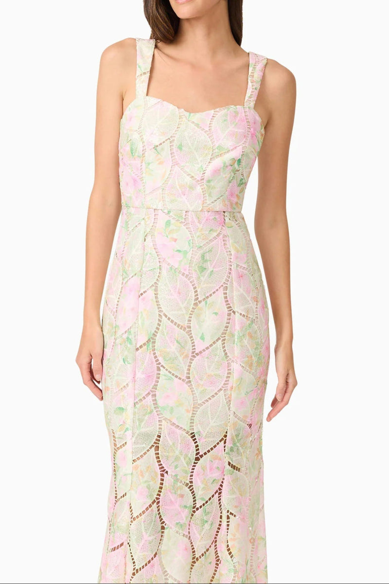 karen Floral maxi Dress in multicolor