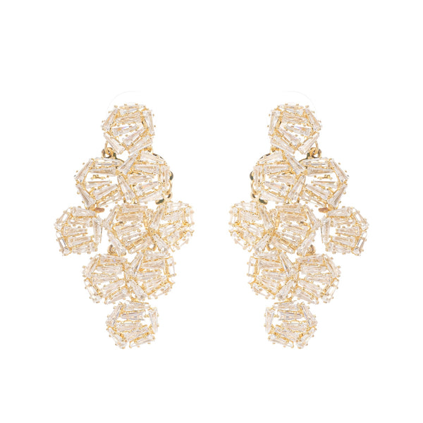 Ariane geometric crystal earrings