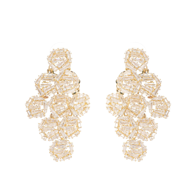 Ariane geometric crystal earrings