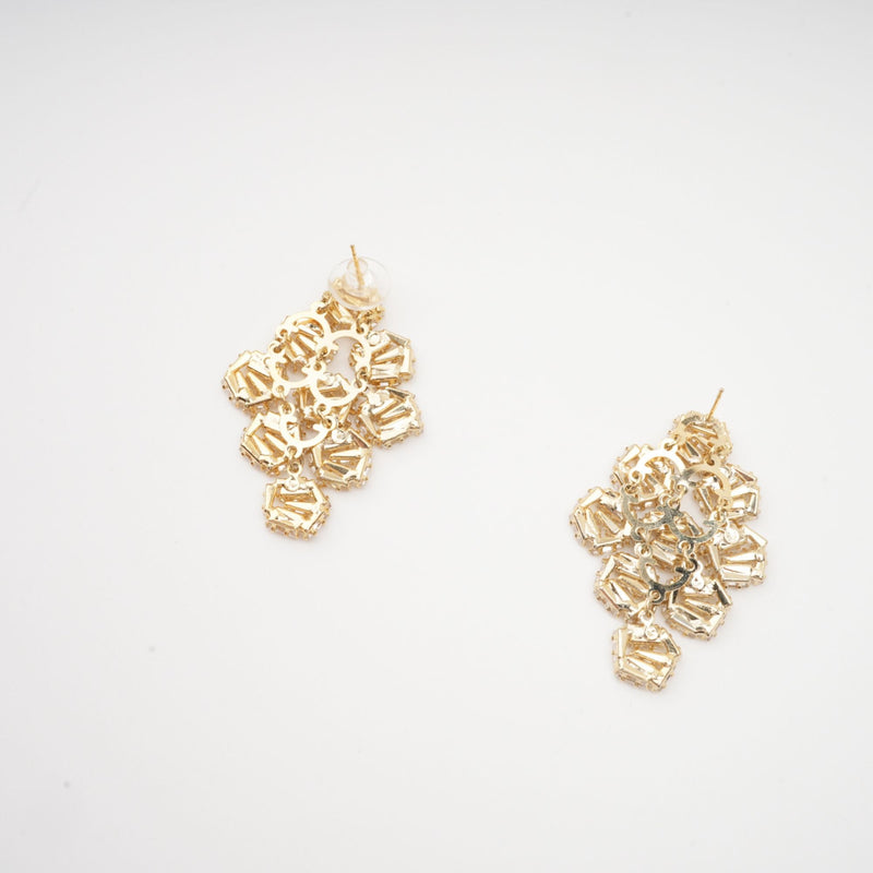 Ariane geometric crystal earrings