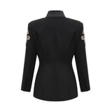 Delphine black embellished jacket & trousers matching set