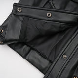 Daphné eyelet-embellished leather jacket & skirt matching set