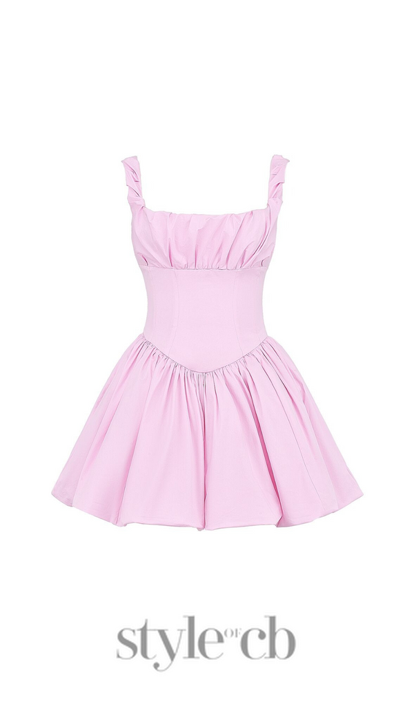 Cotton Candy Cotton Tulle Mini Dress in pink