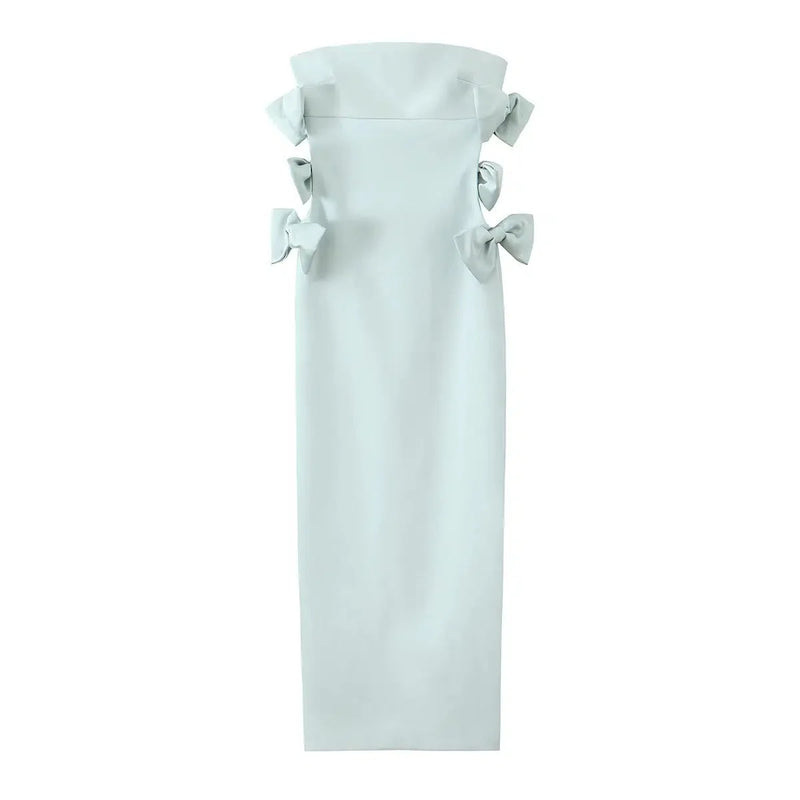 Elegant Strapless Bow Sundress