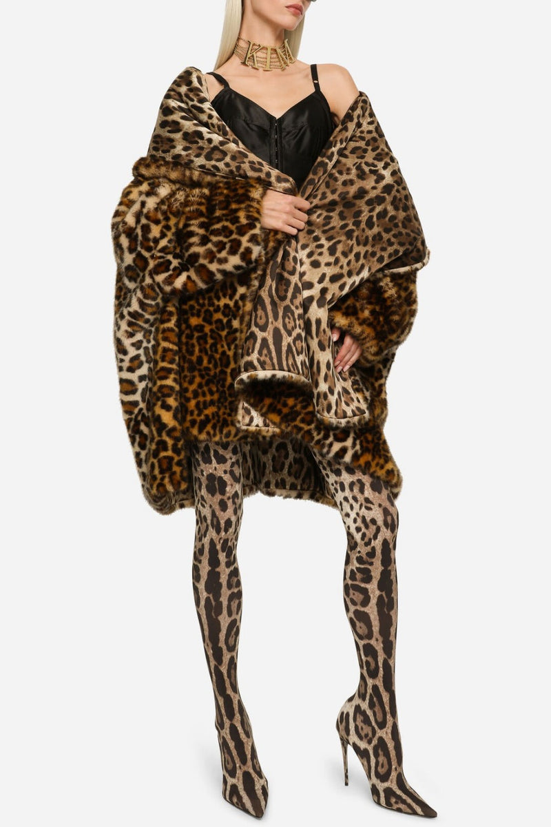 Giselle Leopard Print Thigh-high Boots