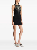 FALLING STARS EMBROIDERED MINI DRESS