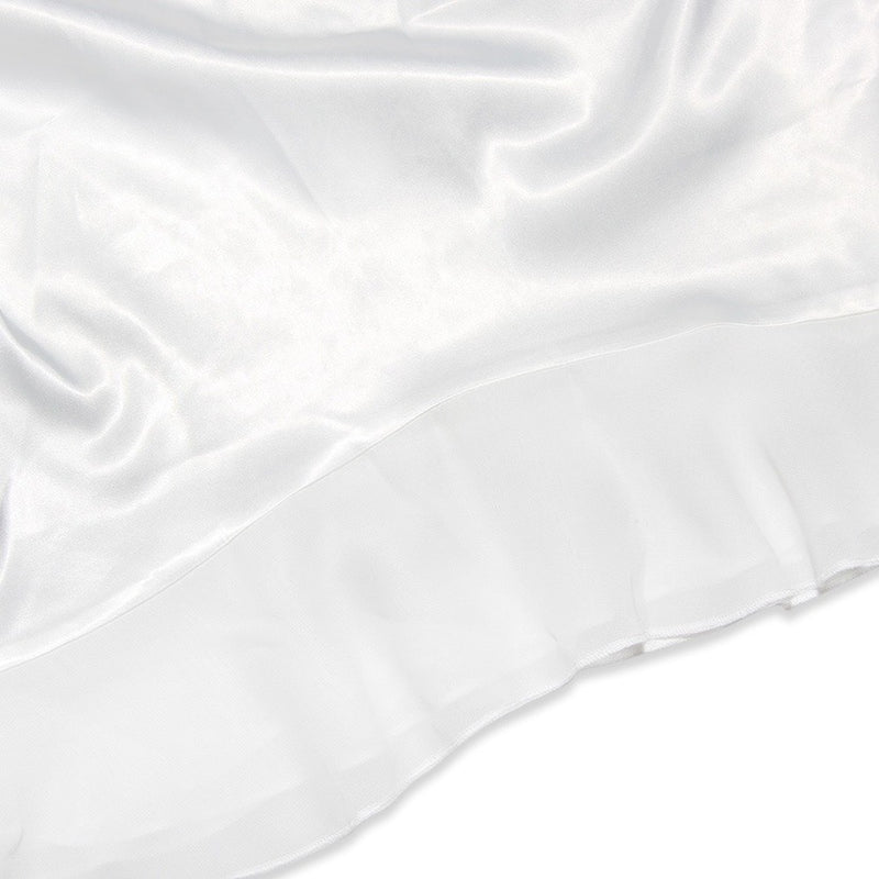 WHITE BODYCON V NECK MINI DRESS