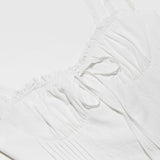 LACE CORSET MINI DRESS IN WHITE