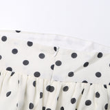 POLKA DOT SKIRT SET IN WHITE