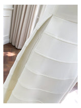 Sleeveless halter neck with diamond midi dress in white