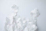 georgia 3d Floral Lace mini Dress in white