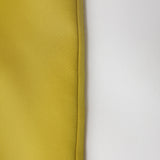 ARLENE YELLOW LONG SLEEVED CUT OUT SILK TAFFETA MIDI DRESS