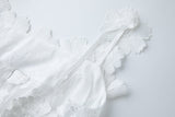 georgia 3d Floral Lace mini Dress in white