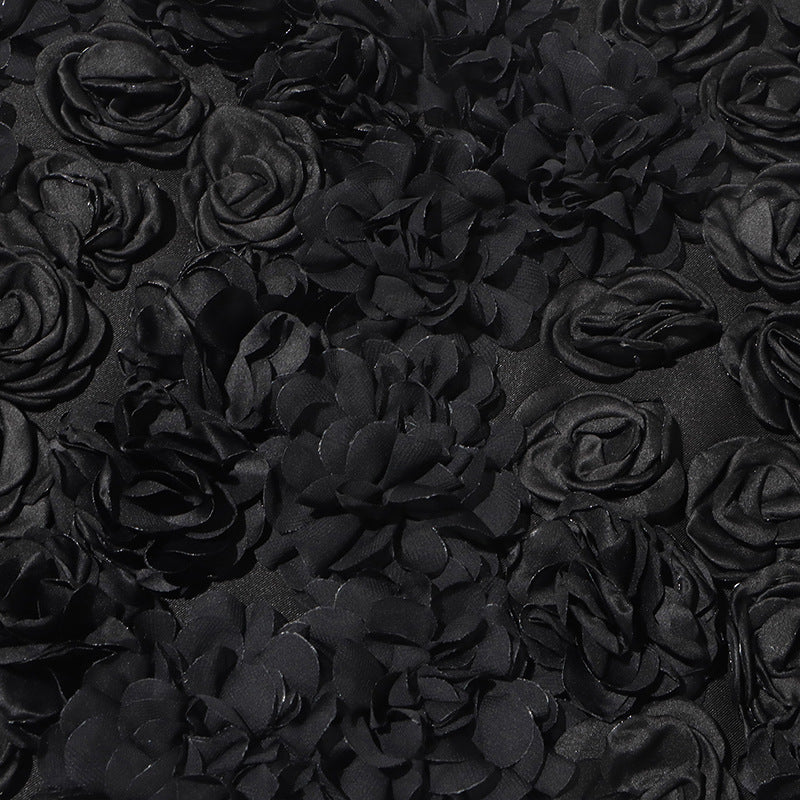 ANCHALEE BLACK FLOWER MINI SKIRT