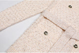 sequin knit v-neck cardigan in beige