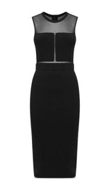 LUCIA ILLUSION MESH SHEATH DRESS