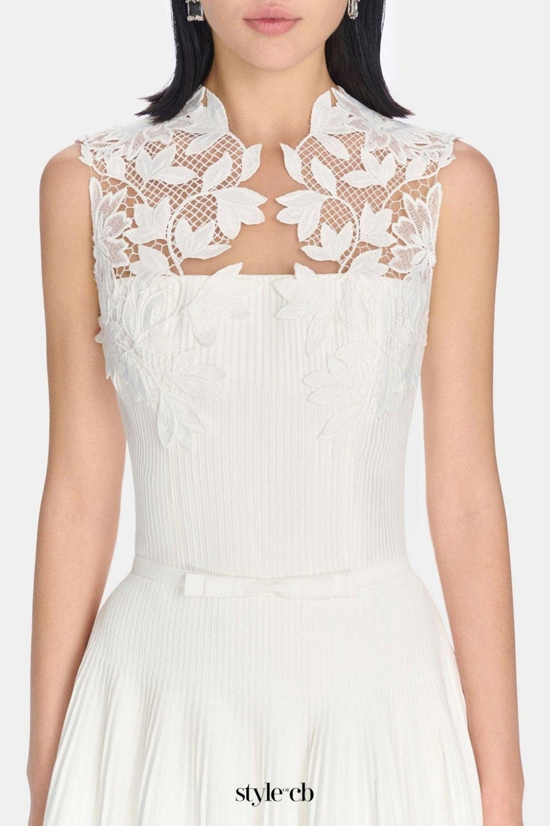 Floral Lace Sleeveless Maxi Dress